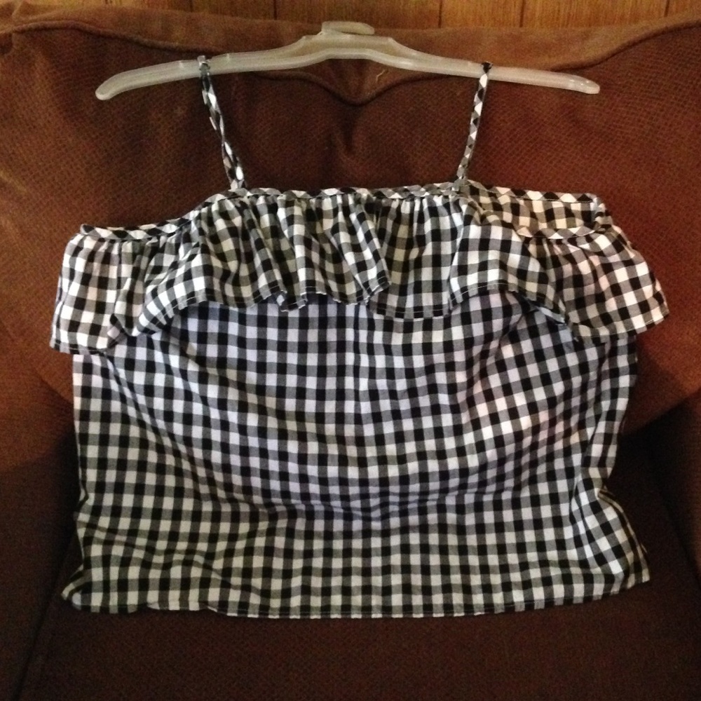 a new day Gingham Gingham Black‎ White Straps Cami XXL NWOT - Picture 2 of 6